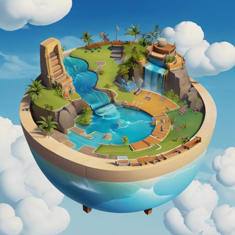 383313-1206014277-((masterpiece,best quality)), absurdres , paradise, floating island, waterfall, clouds and sky in the background,.png